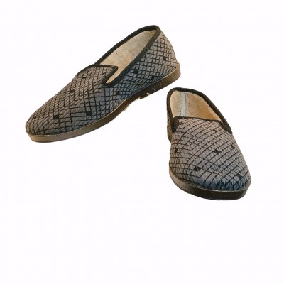 Pantufla Española Maria rombos gris hombre talla 44